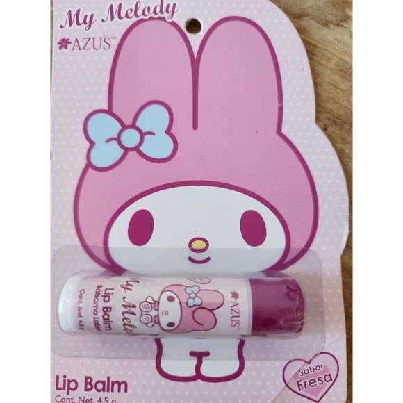 Azus My Melody Lip Balm - Strawberry  Hello Kitty by Sanrio Mexico NEW - Picture 3 of 7